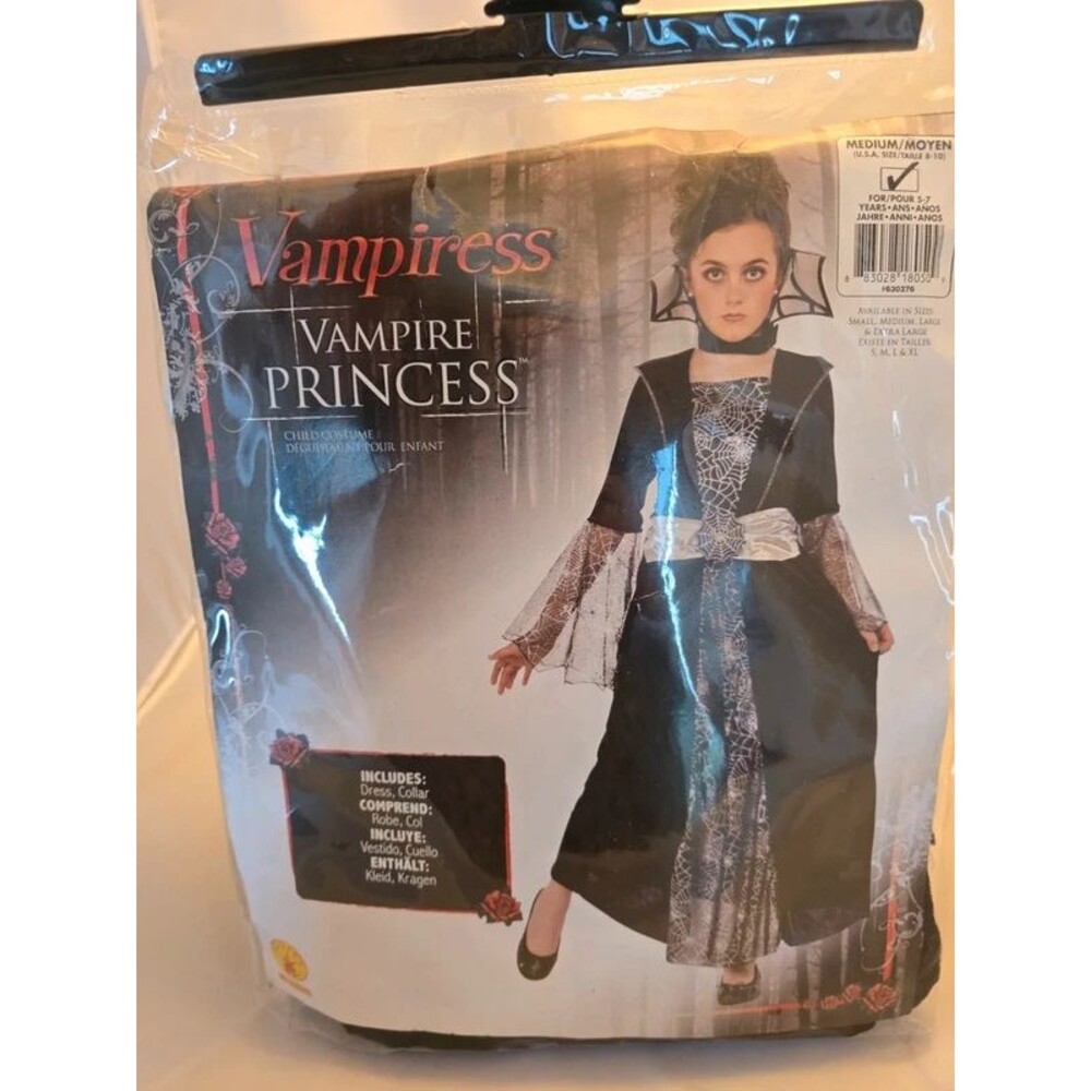 Rubie's Vampiress Girls M 8-10 Vampire Halloween Costume New C2